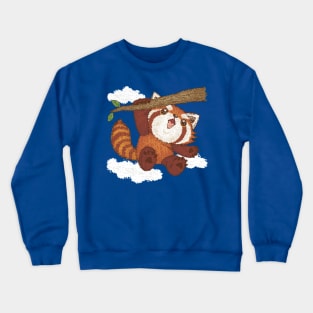 Red panda hanging Crewneck Sweatshirt